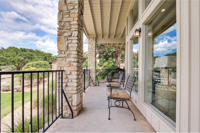 view of balcony