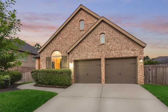 view of front of house featuring a garage