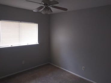 spare room featuring carpet floors and ceiling fan