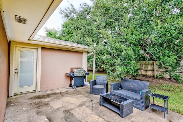 view of patio / terrace with area for grilling