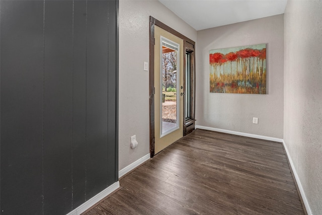 entryway featuring dark hardwood / wood-style floors