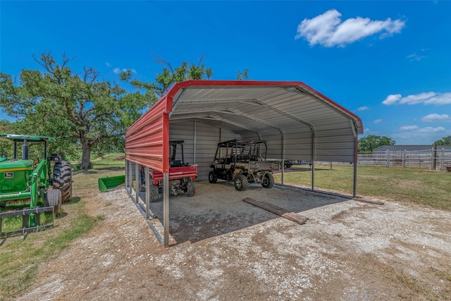 view of outdoor structure with a carport