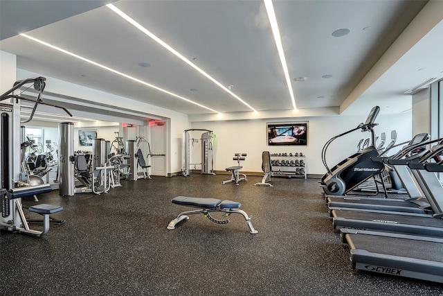 view of exercise room