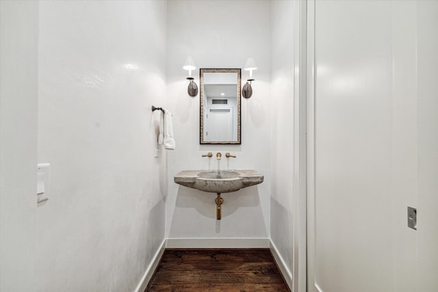 bathroom featuring hardwood / wood-style floors