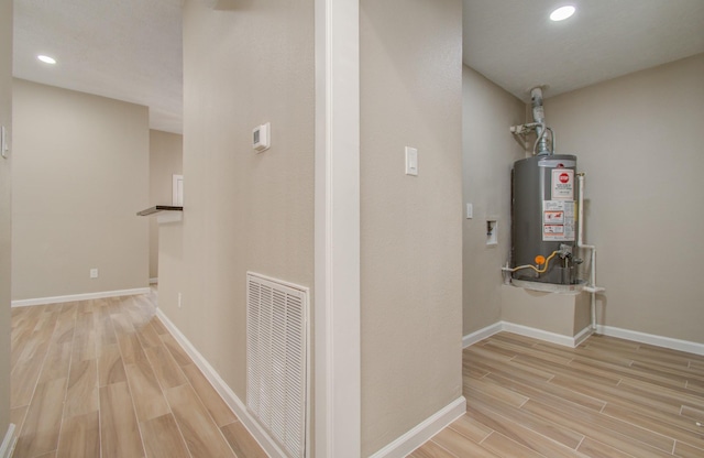 interior space with gas water heater