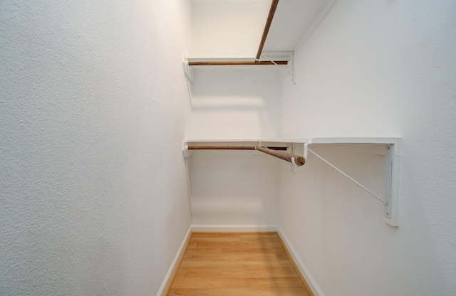 spacious closet featuring light wood-type flooring