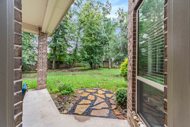 view of yard featuring a patio area