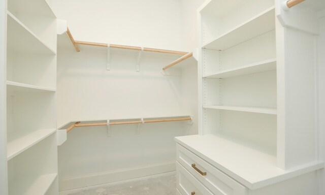 view of walk in closet