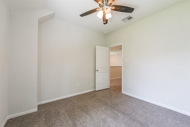 spare room featuring ceiling fan