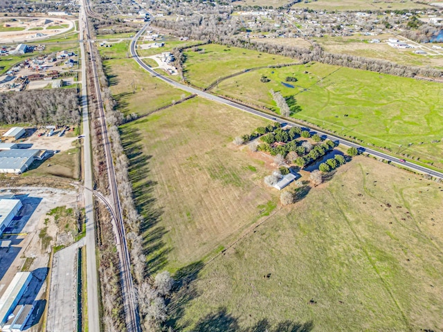 bird's eye view with a rural view