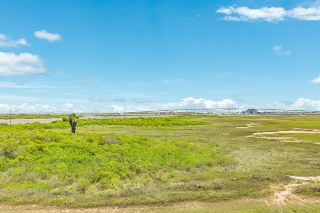 view of yard with a rural view