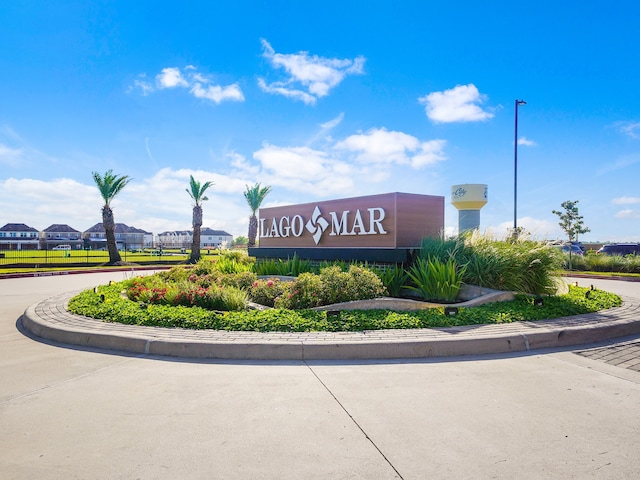 view of community sign