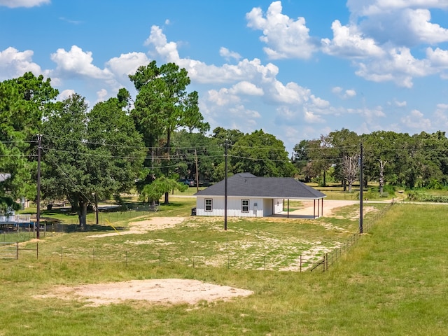 exterior space with a lawn