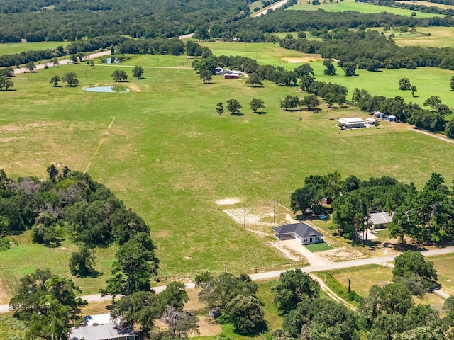 aerial view with a rural view