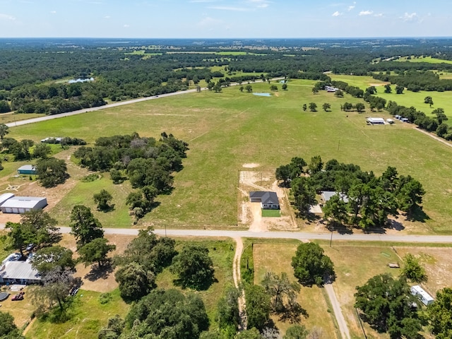 aerial view featuring a rural view