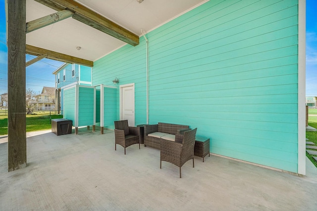 view of patio / terrace featuring an outdoor hangout area