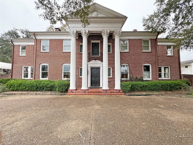 view of greek revival inspired property