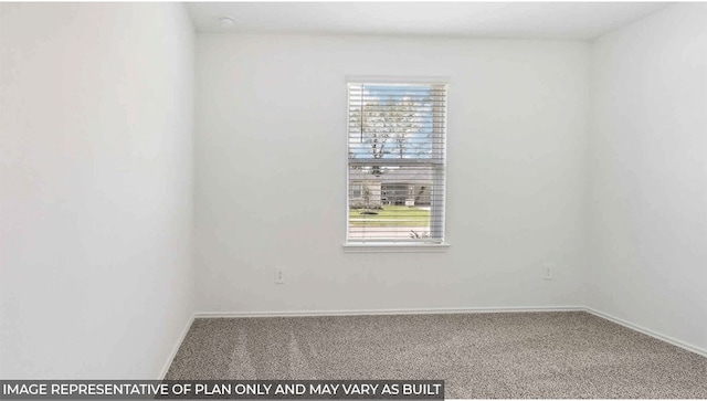 view of carpeted spare room