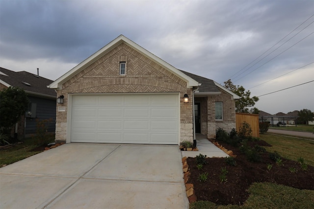 view of front of home featuring a garage