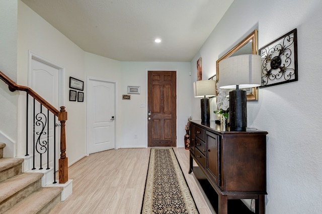 foyer featuring light hardwood / wood-style flooring