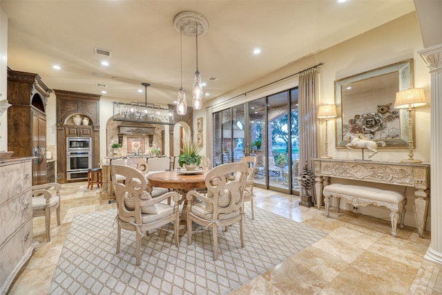 view of dining room