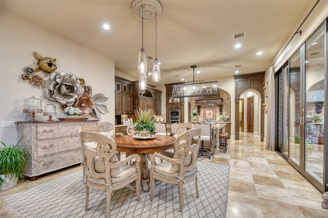 view of dining area