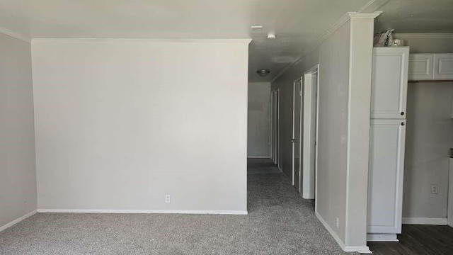 11942 Greensbrook Forest Dr, Houston, TX 77044 - unfurnished room with crown molding, baseboards, and dark colored carpet