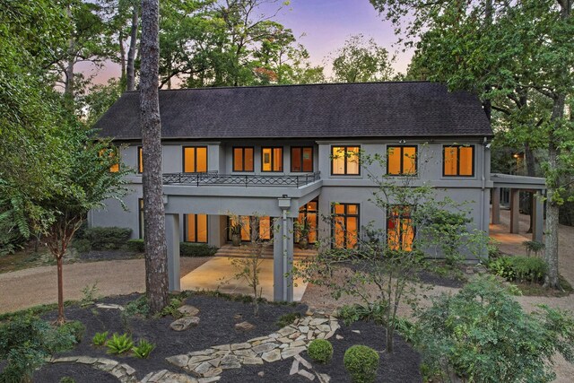 view of front of home with a patio