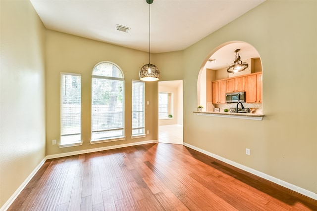 interior space featuring light wood-type flooring