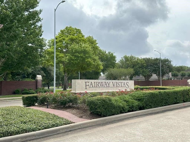 view of community sign