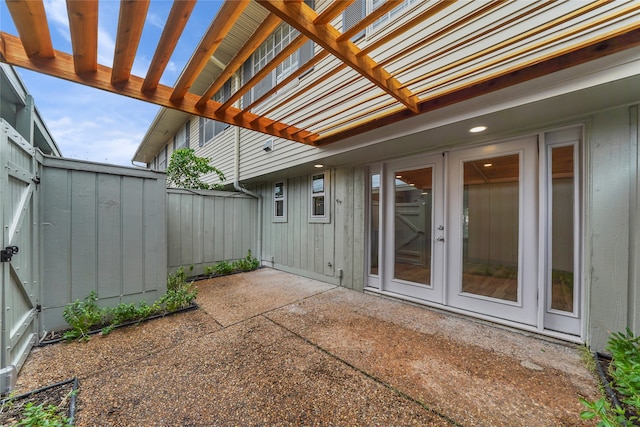 view of patio / terrace with a pergola