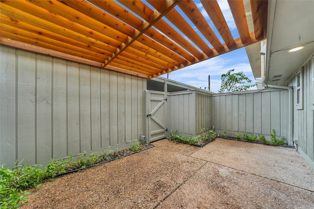 view of patio with a pergola