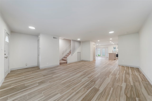 interior space featuring light hardwood / wood-style floors