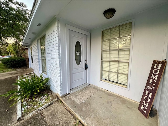 view of doorway to property