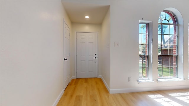 interior space with light wood-type flooring