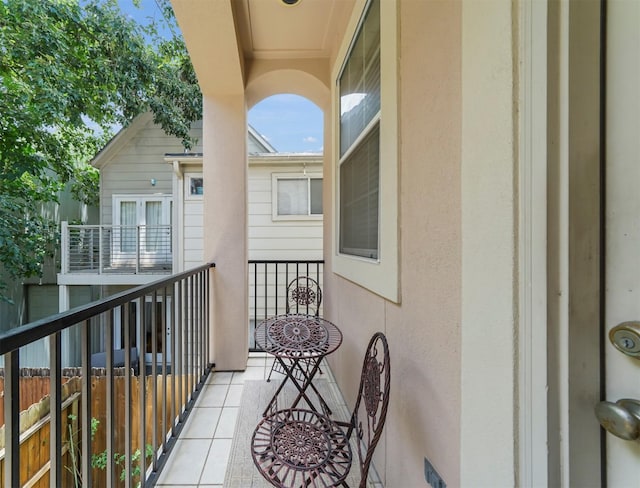 view of balcony