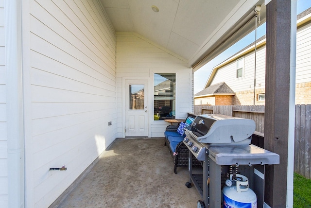 view of patio with grilling area