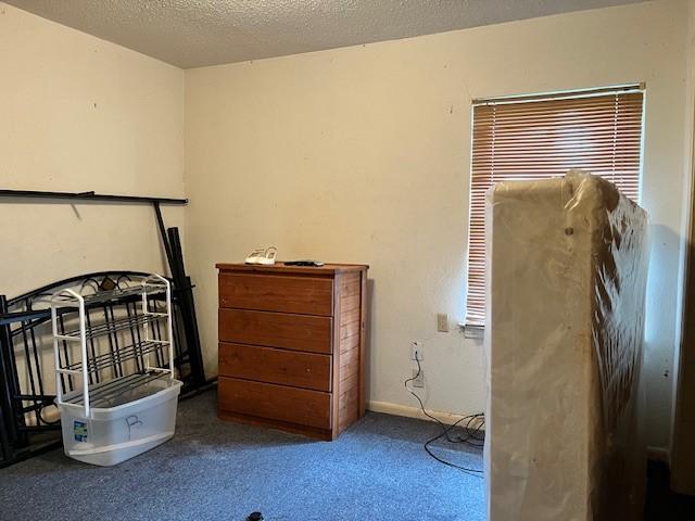 bedroom featuring a textured ceiling