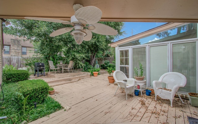 view of wooden deck