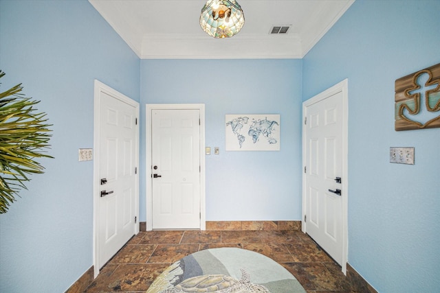 foyer with ornamental molding