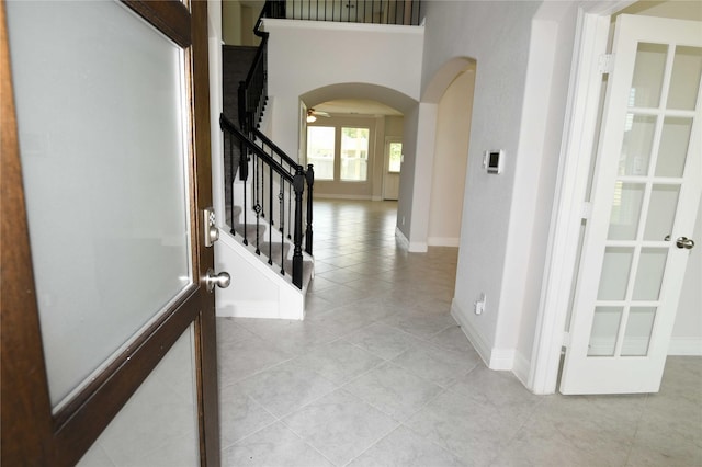 view of tiled foyer