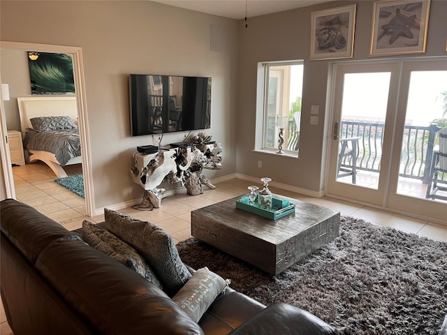301 E Houston St Unit 3301, Port Isabel, TX 78578 - living area featuring light tile patterned flooring and baseboards