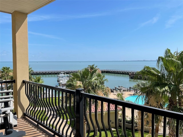 301 E Houston St Unit 3301, Port Isabel, TX 78578 - balcony with a water view