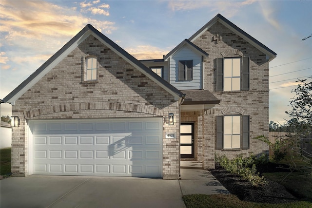 view of front of house featuring a garage