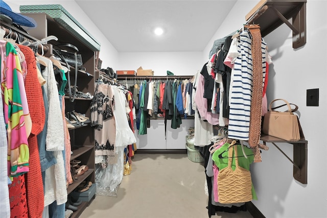 view of walk in closet