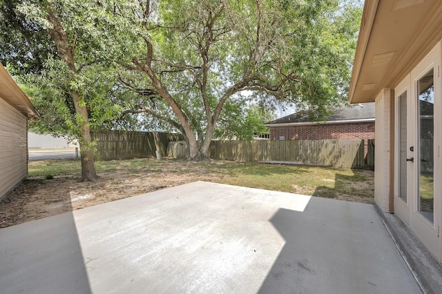 view of patio with a fenced backyard