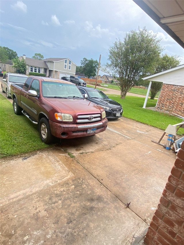 exterior space with a lawn