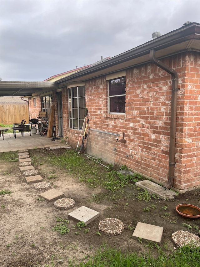 exterior space with a patio