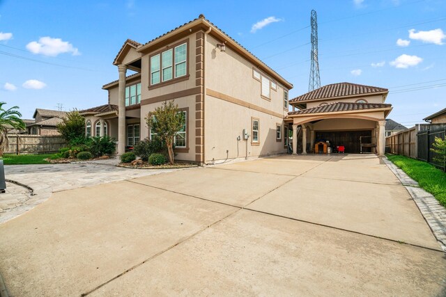 view of home's exterior with a garage