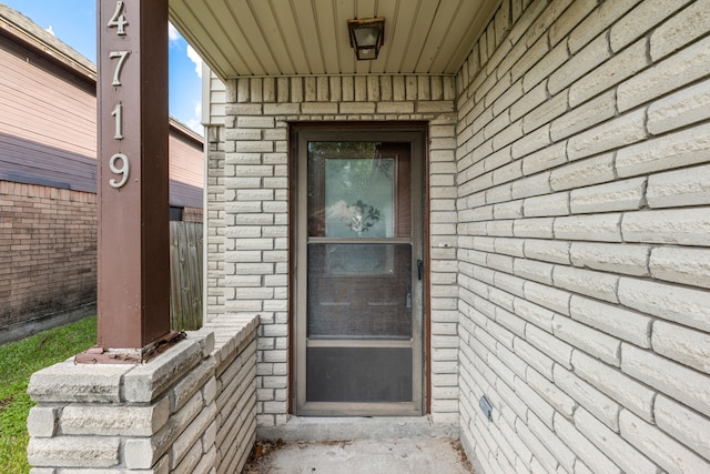 view of doorway to property